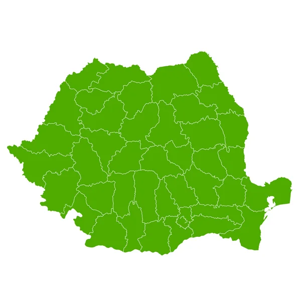 Roménia mapa país ícone — Vetor de Stock